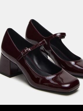 Women's Steve Madden Mary Jane Block Heels in Burgundy
